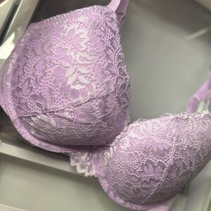 La SENZA Lilac Obsession Push Up Lace Bra NWT 32DD
